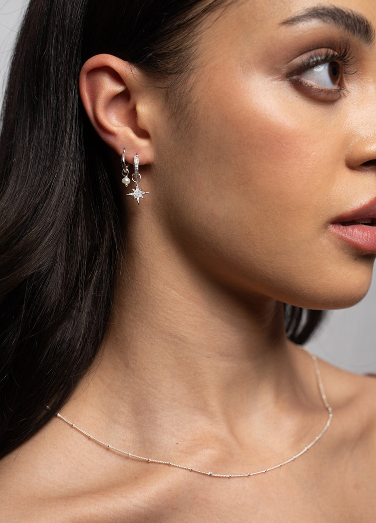Sabrina & Becky on the Ruby Silver Hoops